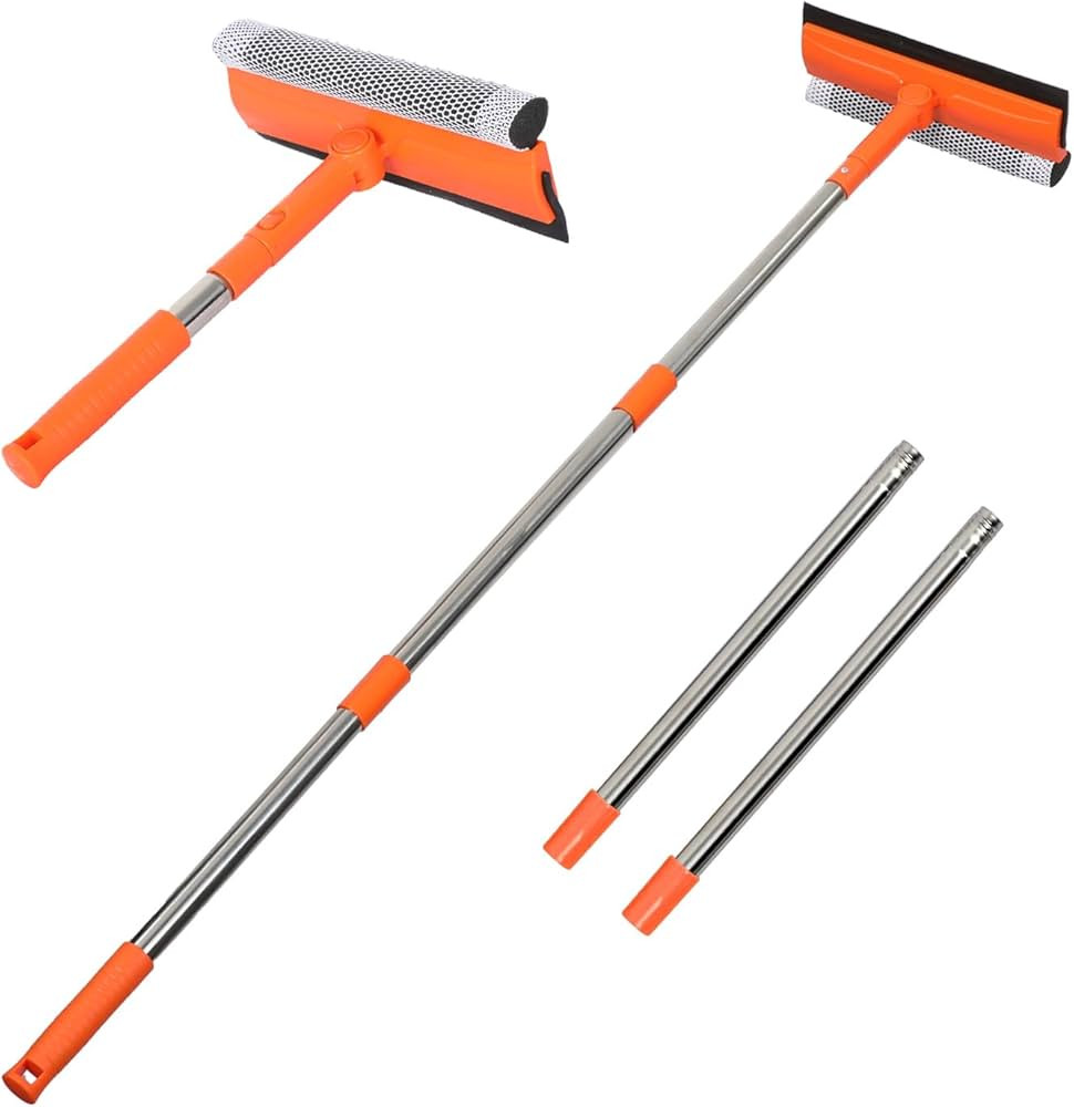 Professional Window Squeegee,2 in 1 Squeegee Window Cleaner with Long Stainless Steel Handle,Spon... | Amazon (US)
