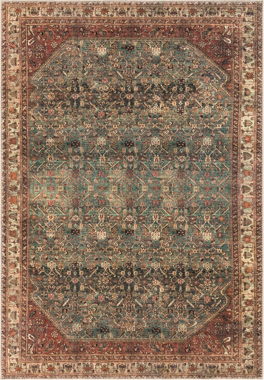 Keen Home Design 4x6 Rug - Machine Washable Area Rug with Non-Slip Backing, Ideal for Living Room... | Amazon (US)