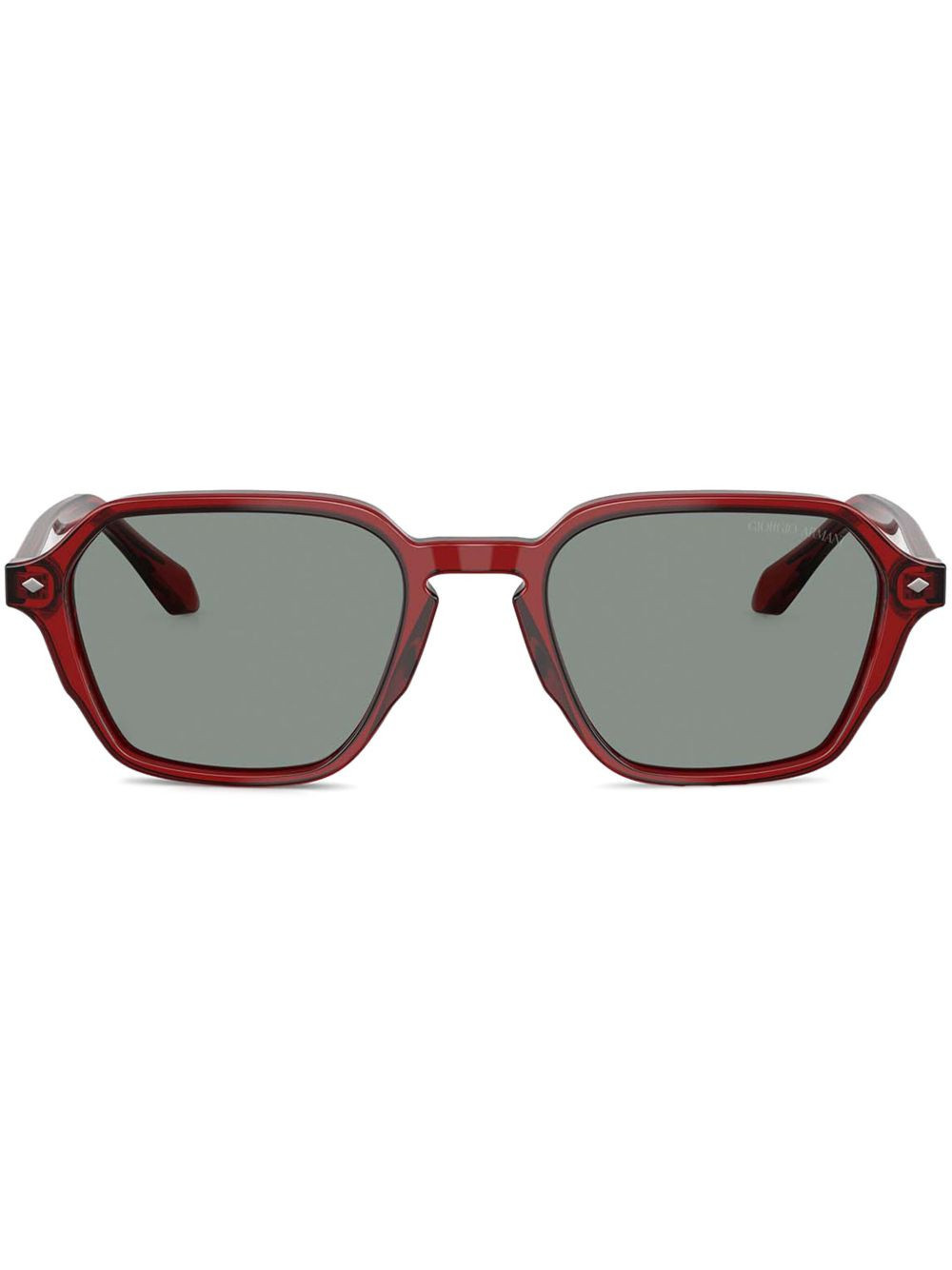 Giorgio Armani transparent sunglasses - Red | Farfetch Global