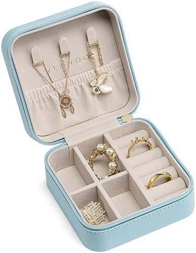 Vlando Travel Jewelry Box - Teacher Appreciation Graduation Gifts - Small Jewelry Travel Organize... | Amazon (US)