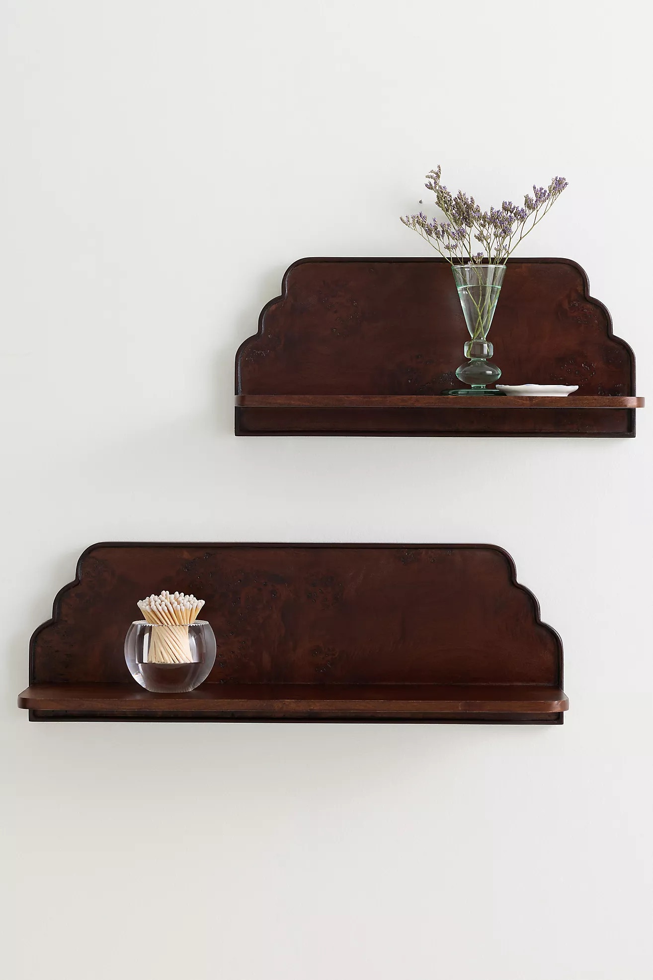 Betti Burl Wood Scalloped Shelf | Anthropologie (US)
