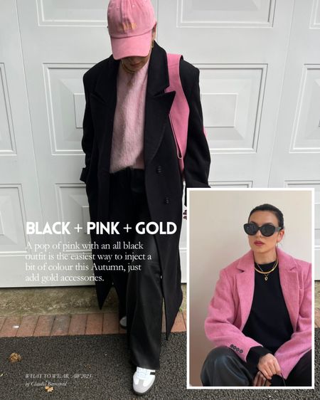 The 3 colour rule outfit ideas:
Black + pink + gold

#LTKstyletip #LTKSeasonal