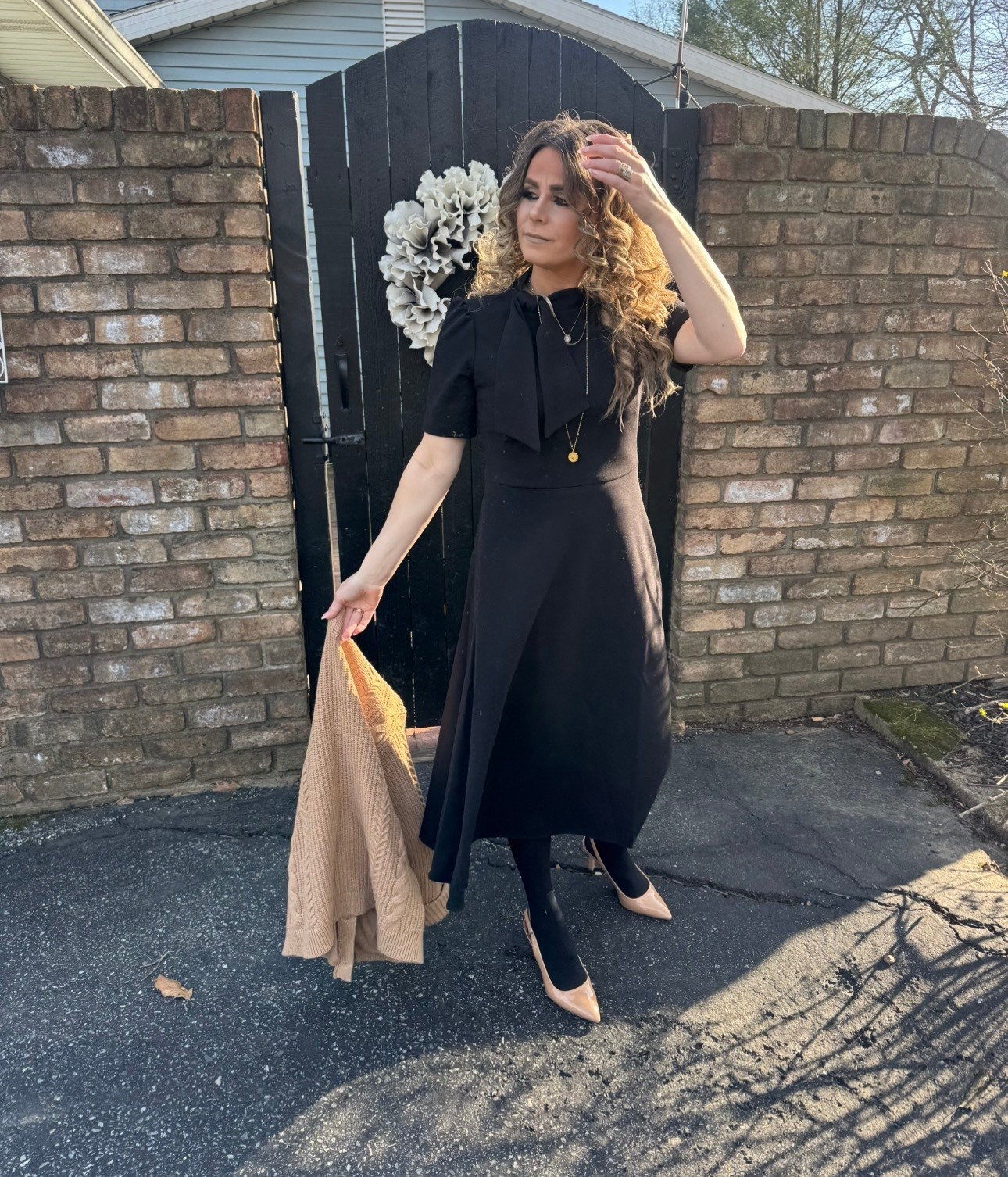 Maggy London 
Black A Line Dress 
Nordstrom Rack 

#LTKootd #LTKgrwm #LTKmomlife