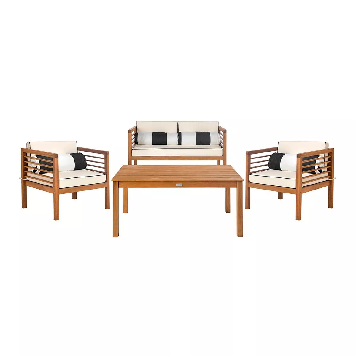 Safavieh Alda Outdoor Loveseat, Chair & Coffee Table 4-piece Set | Kohl's