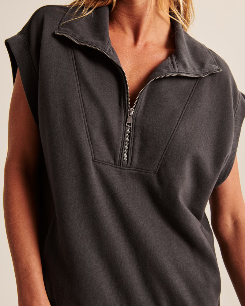 Oversized Tunic Half-Zip Vest | Abercrombie & Fitch (US)