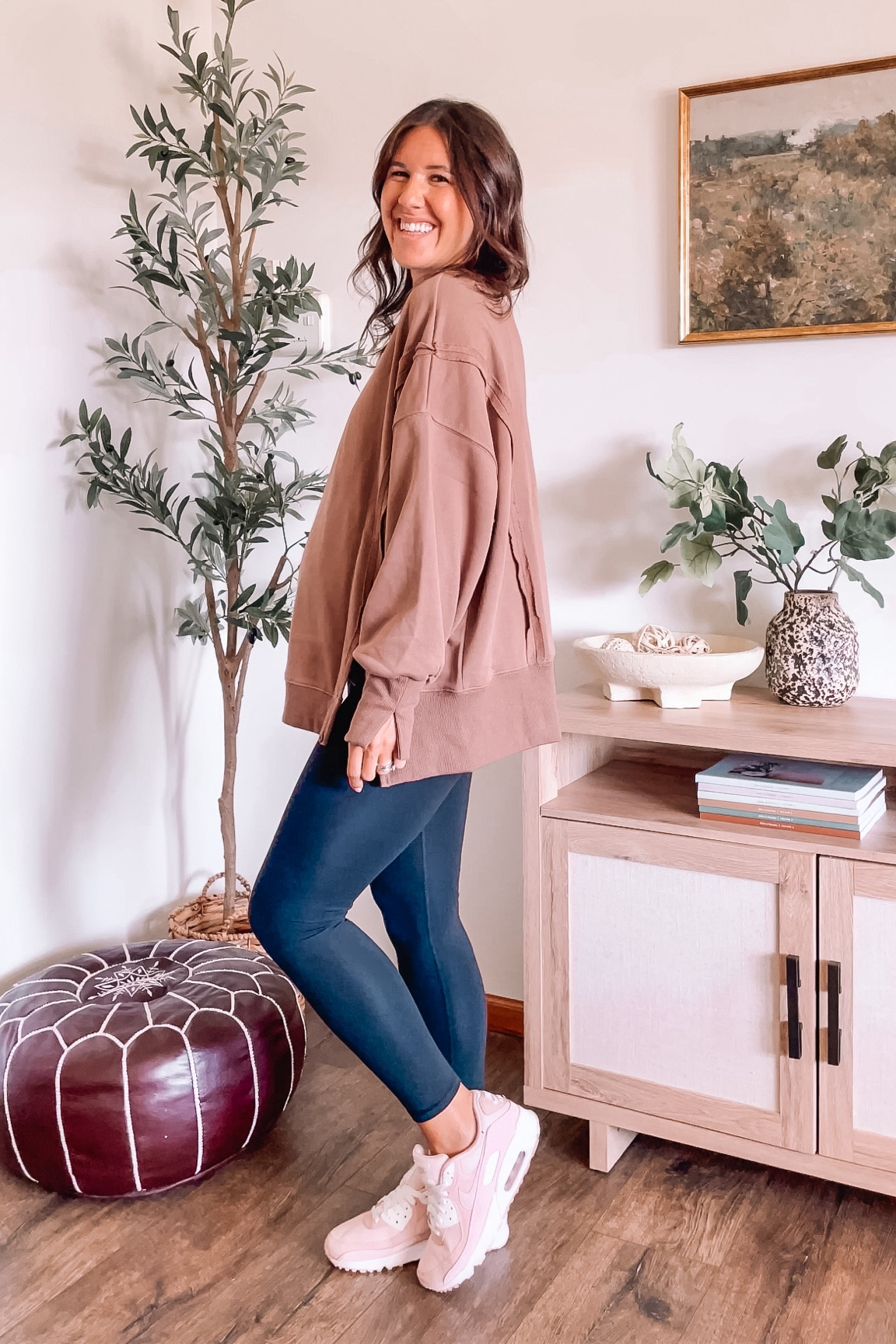 Oversized sweatshirt perfect for Fall outfits. Non maternity so I sized up to medium for pregnancy

Maternity leggings, small
Nike sneakers

#LTKFindsUnder50 #LTKShoeCrush #LTKBump