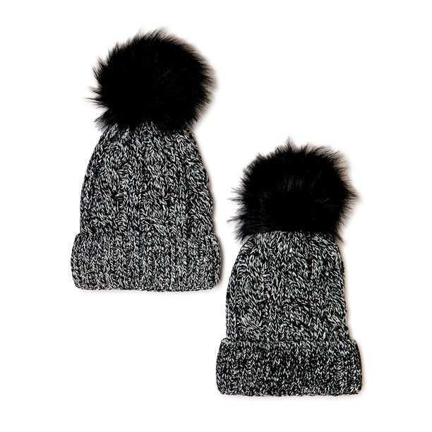 Time and Tru Adult Women's 2-Pack Beanie - Walmart.com | Walmart (US)