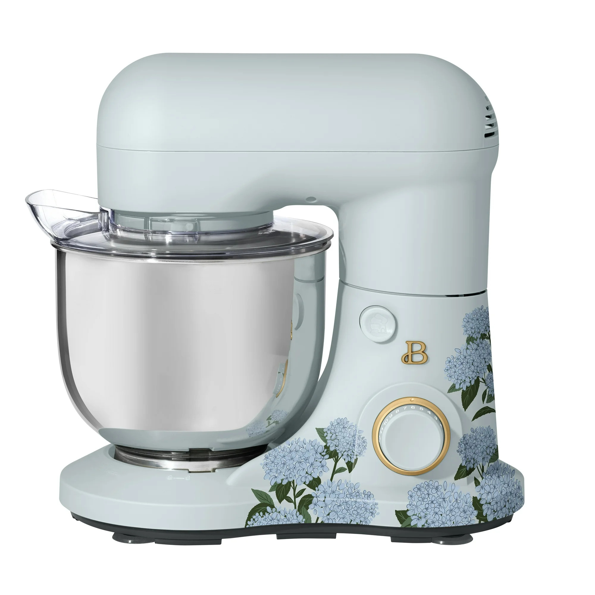 Beautiful 3.5 Qt Tilt-Head Stand Mixer with Flat Beater, Dough Hook & Balloon Whisk, Hydrangea Fl... | Walmart (US)