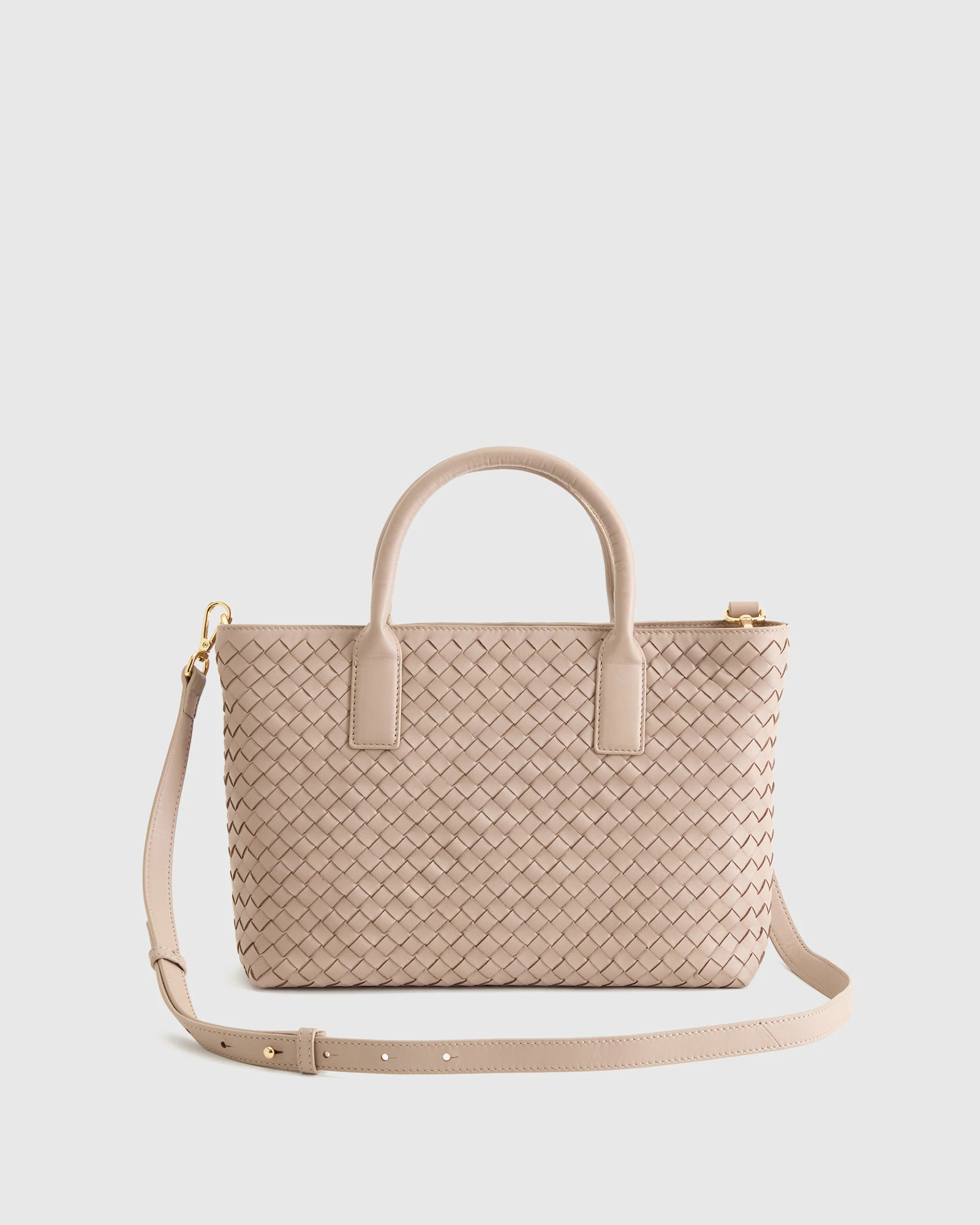 Italian Leather Handwoven Crossbody Tote | Quince