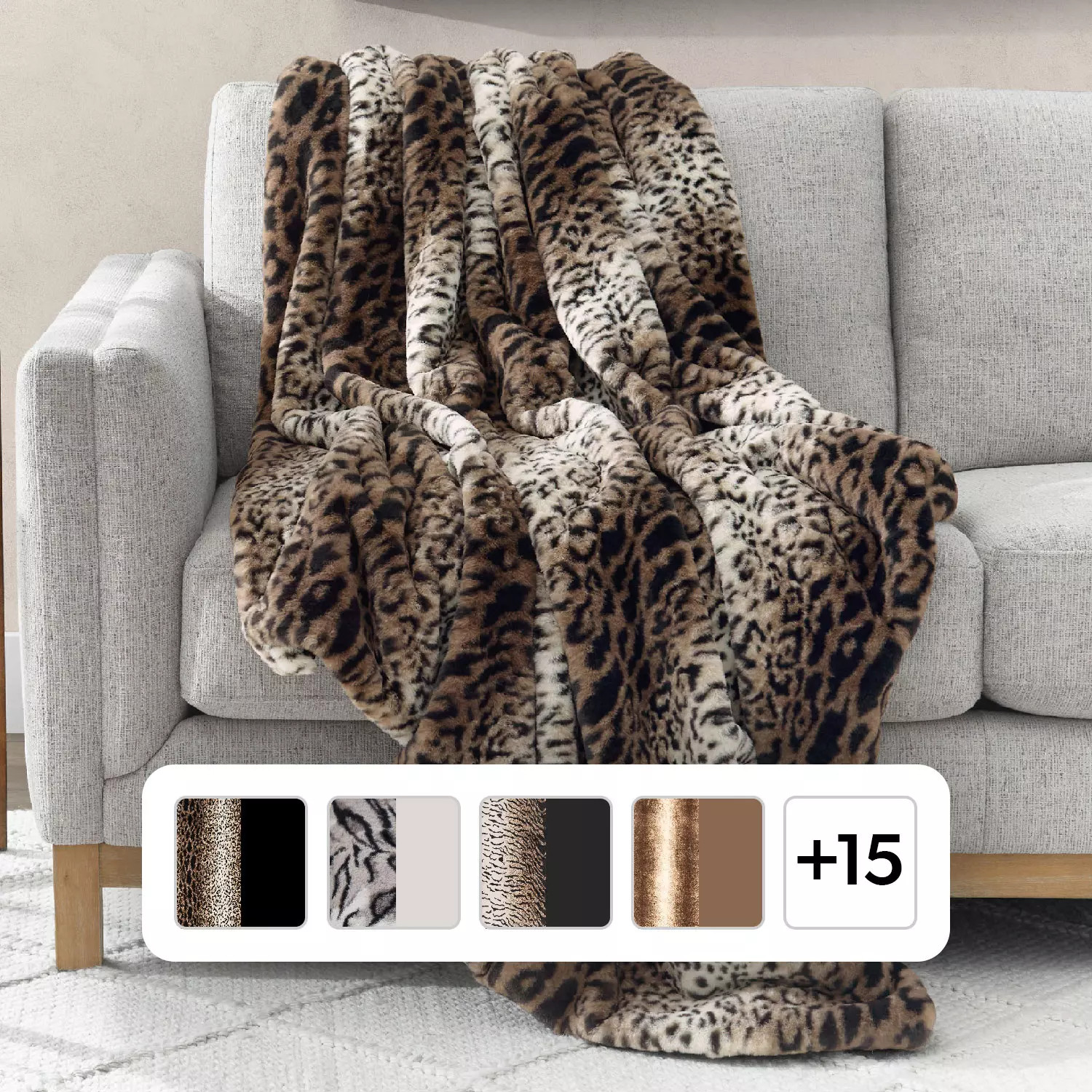 Member's Mark Luxury Faux Fur Throw 60" x 70", Assorted Colors | Sam's Club