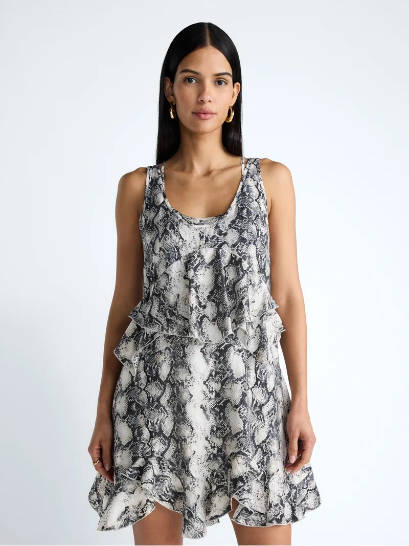 Devil Wears Prada Scoop Collection Women’s and Women's Plus Mini Ruffle Tank Dress, Sizes XS-4X | Walmart (US)