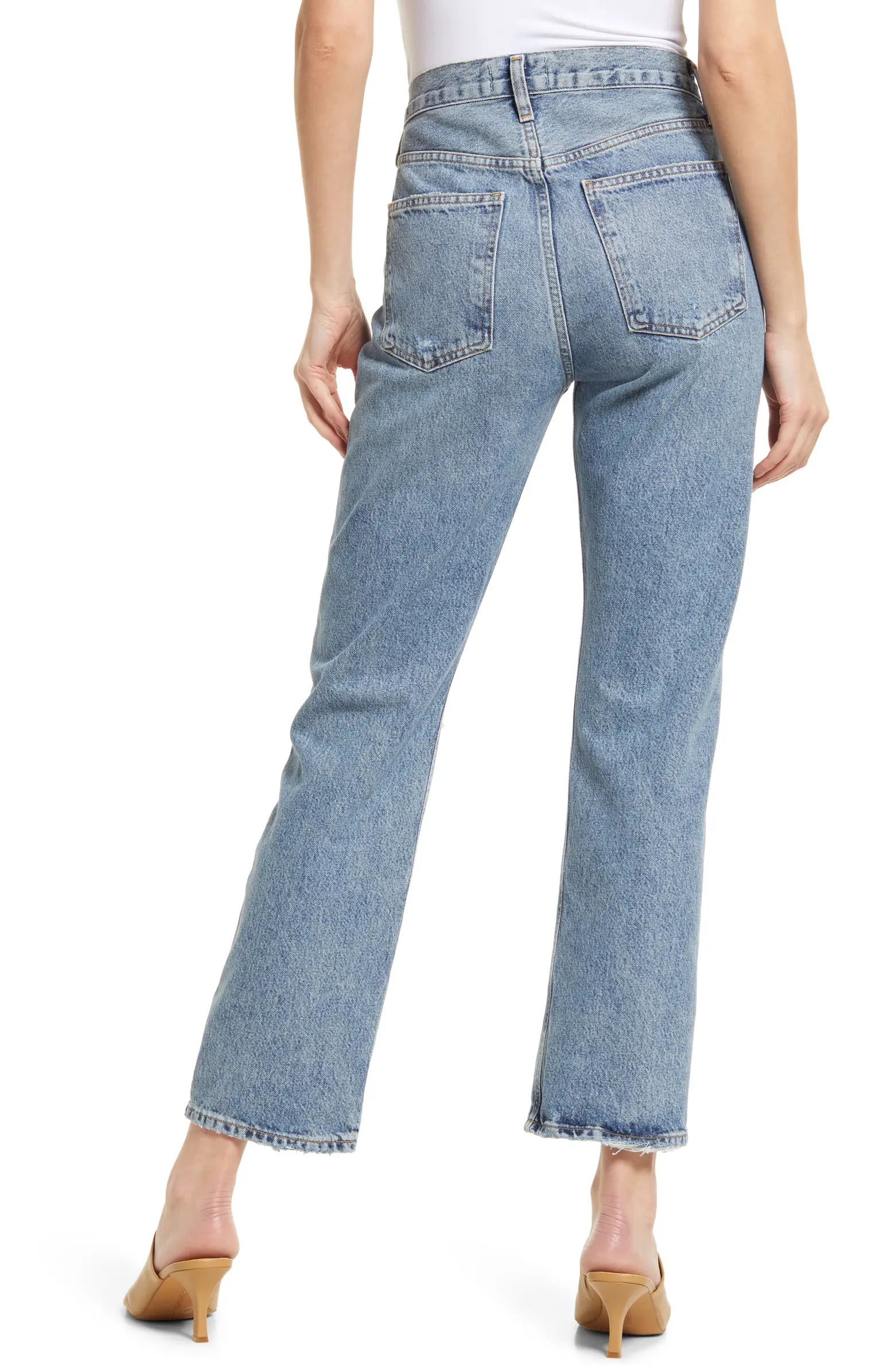 Mia Ripped Straight Leg Organic Cotton Jeans | Nordstrom
