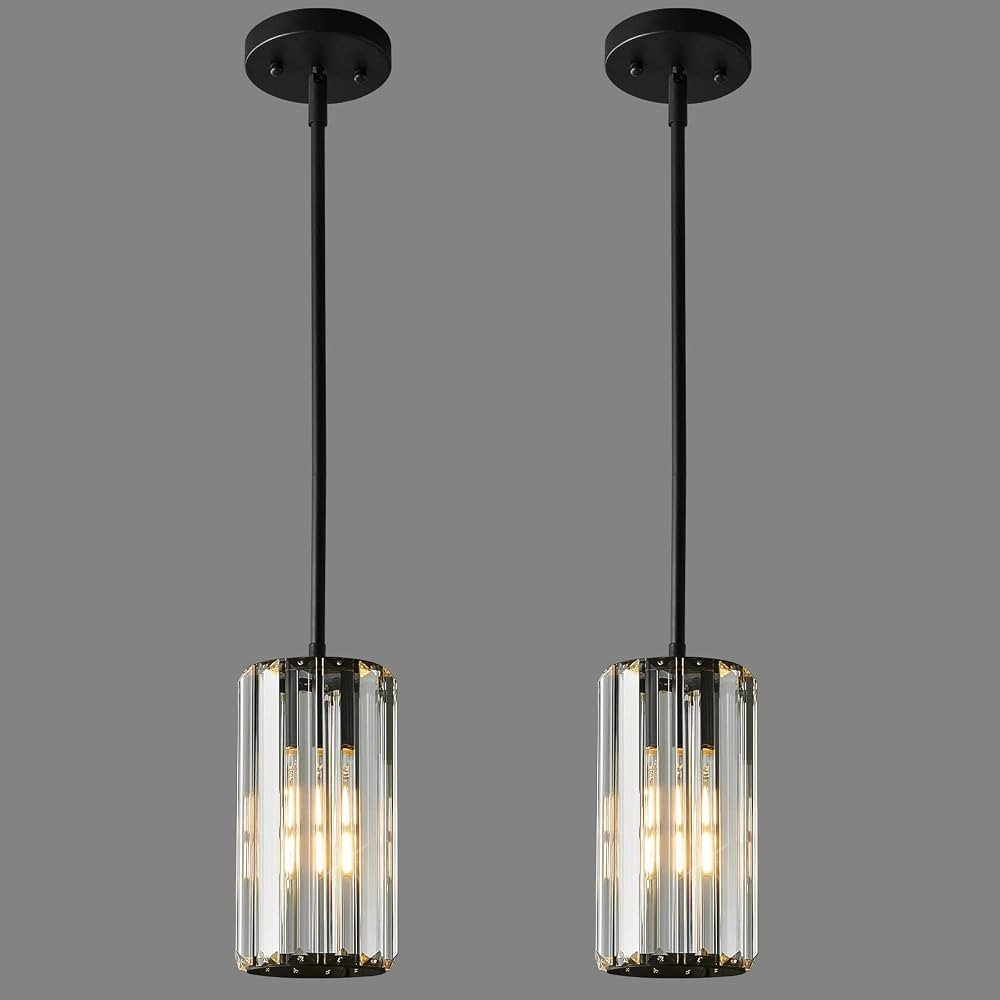 zhllmq Black Pendant Lighting Modern Pendant Light Mini Crystal Chandeliers,Adjustable Pendant Li... | Amazon (US)