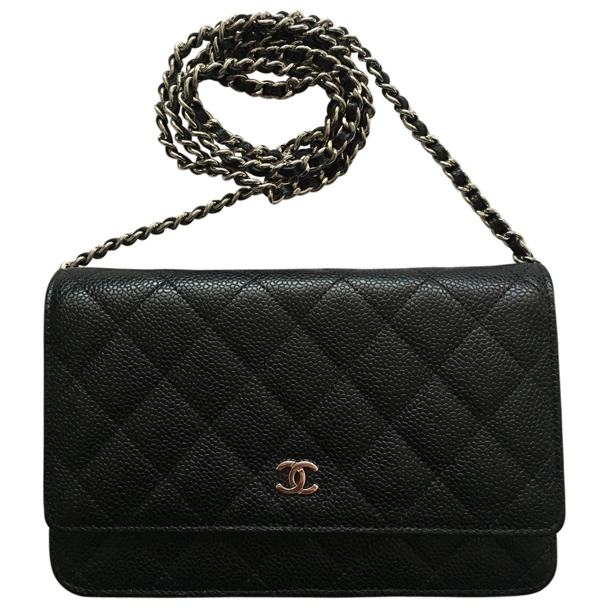 Wallet on Chain leather crossbody bag | Vestiaire Collective US