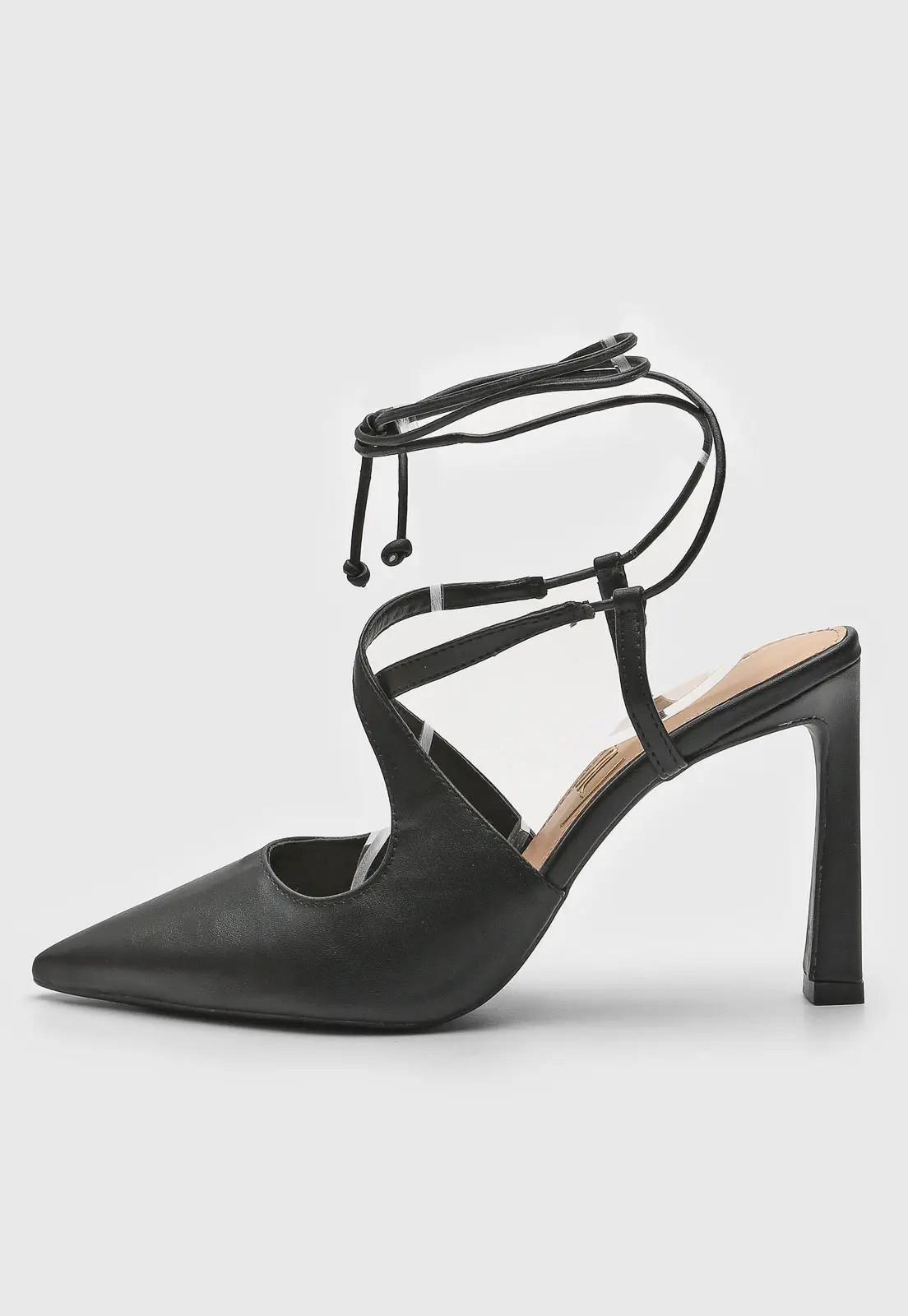 Scarpin My Shoes Amarração Preto | Dafiti (BR)