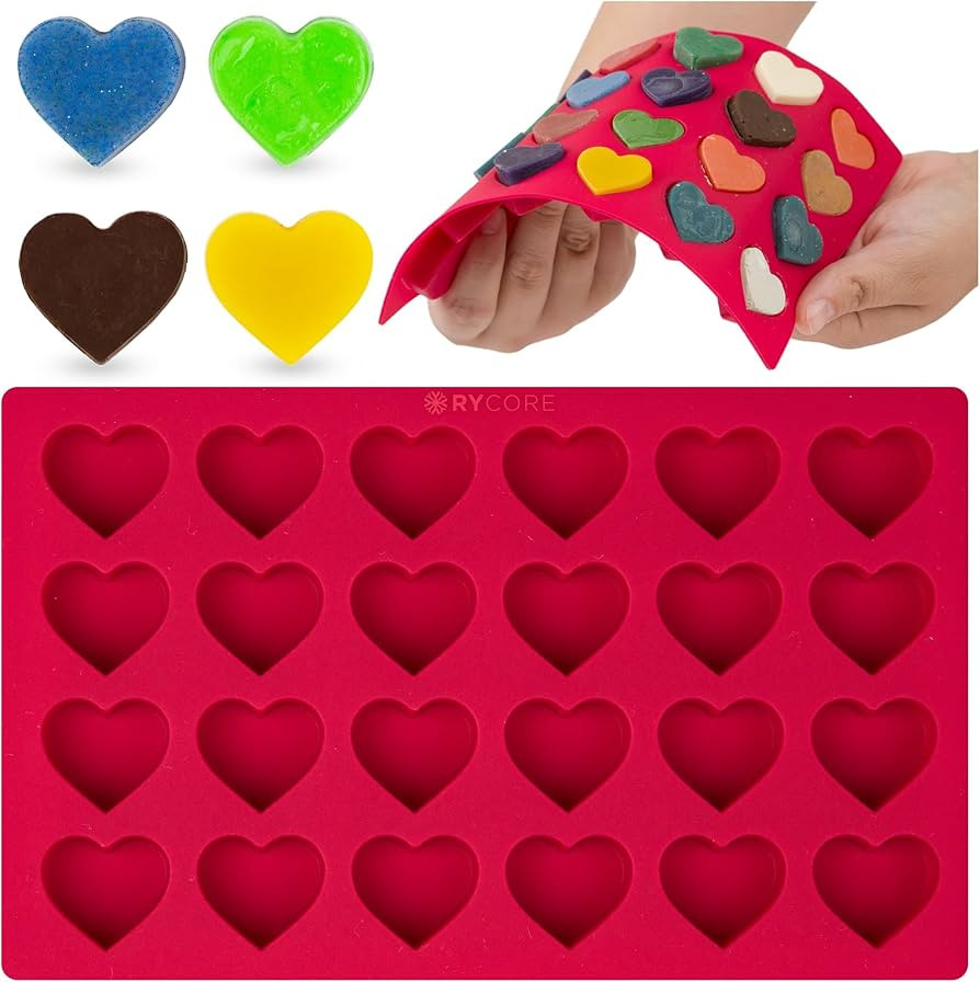 Silicone Heart Mold Design | Valentines Day Silicone Molds for Romantic Baking - Ideal for Crafti... | Amazon (US)