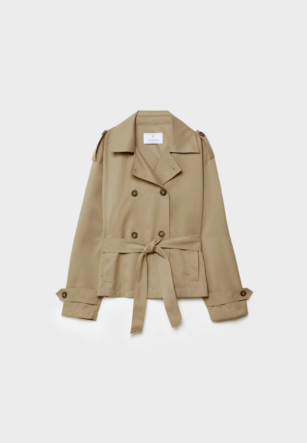 Short trench coat with belt | Stradivarius (UK)