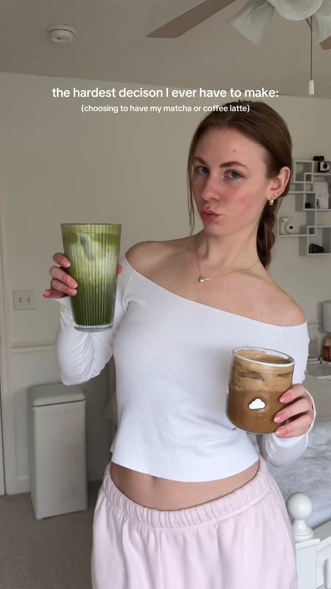 seriously why is it the hardest choice everr 🥹

#matchalatte #vs #coffeelatts 

#LTKmorningroutine #LTKdayinmylife #LTKgrwm