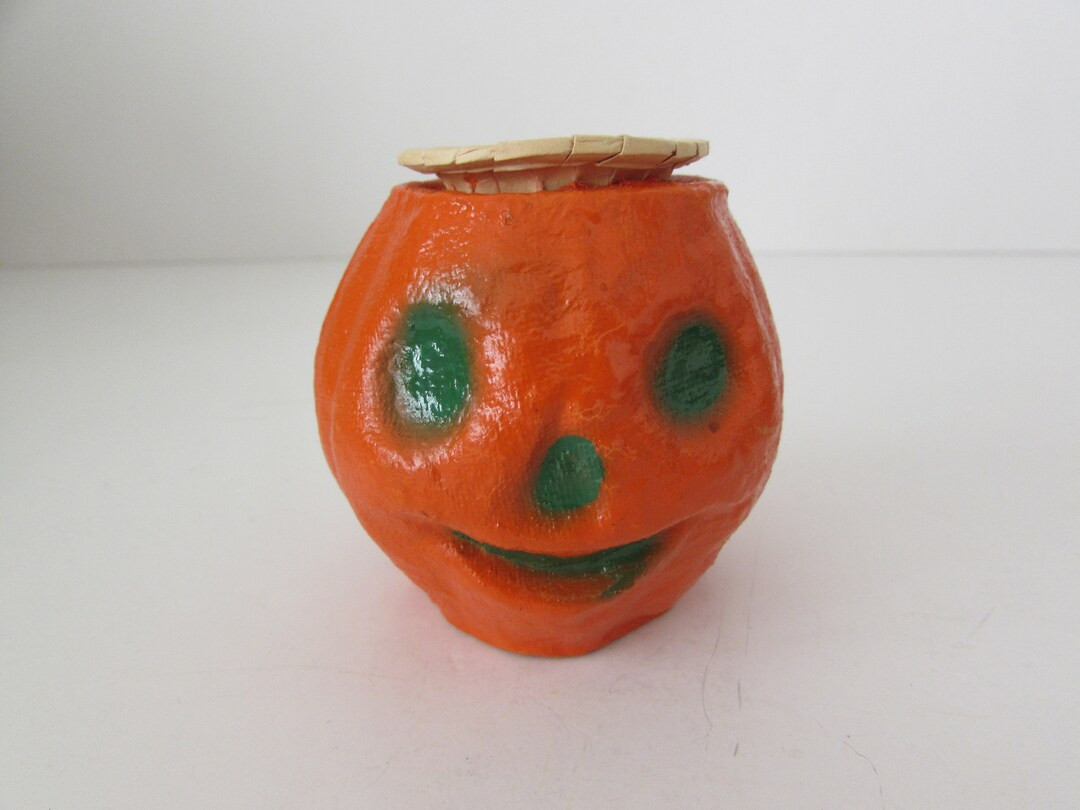 Halloween Paper Mache Vintage Jack O' Lantern Nut Cups - Etsy | Etsy (US)