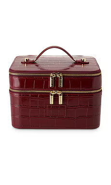 ETOILE COLLECTIVE x REVOLVE Duo Vanity Case in Burgundy Croc from Revolve.com | Revolve Clothing (Global)