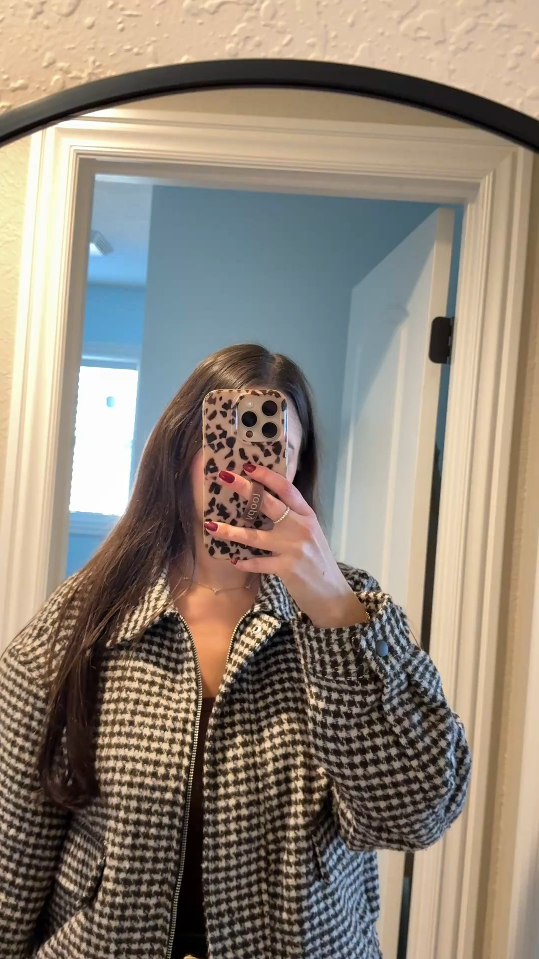 love a houndstooth moment ✨ love that this jacket is brown too! A classic look that I love! 

Jacket, outerwear, zip up, classic outfits, Thanksgiving outfit, fall outfit, outfit ideas, fall style, fall fashion, 

#LTKootd #LTKHoliday #LTKFindsUnder100