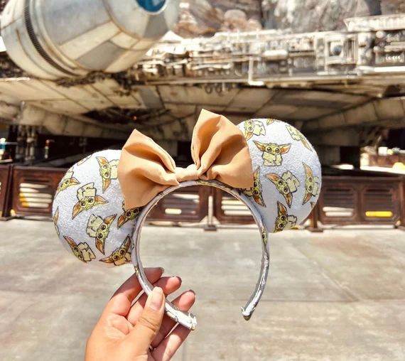 Star Wars Grogu Inspired Disney Ears - Etsy | Etsy (US)