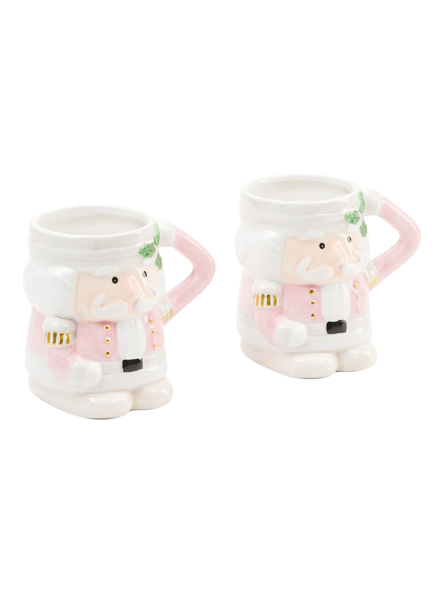Set Of 2 Figural Nutcracker Mugs | TJ Maxx