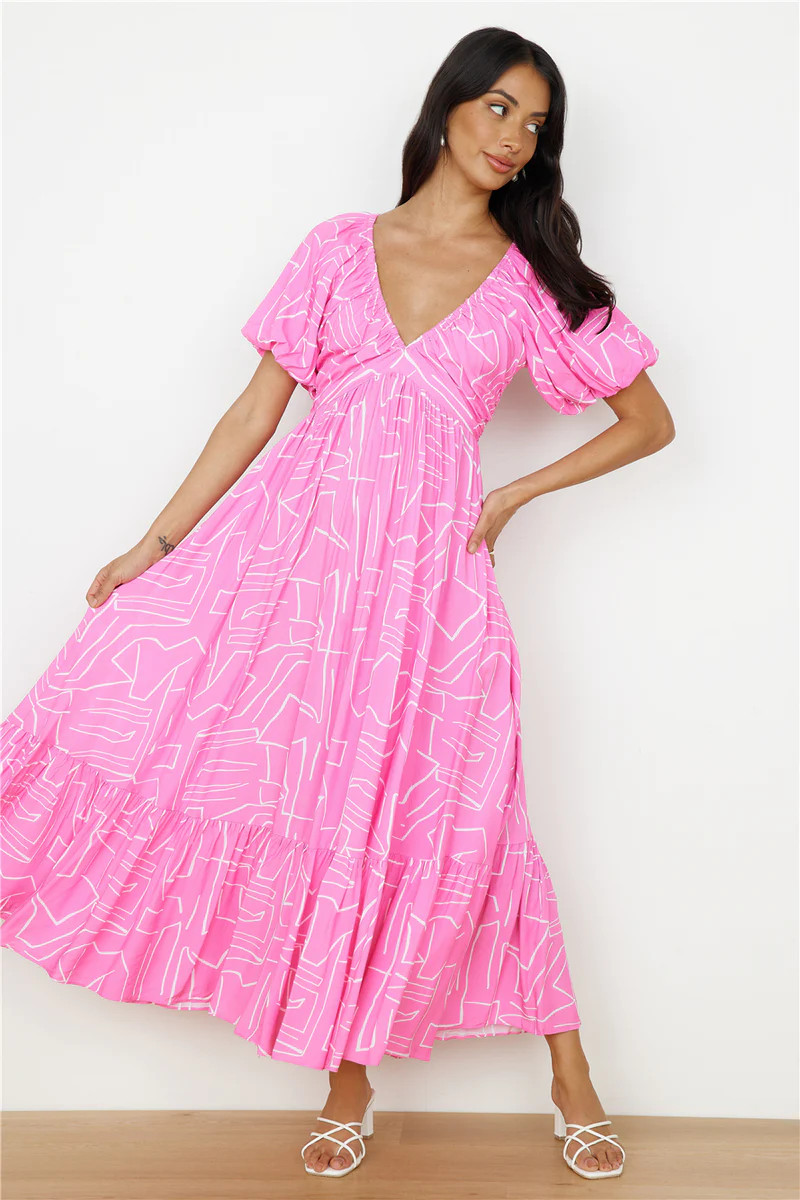 Daydreamer Maxi Dress in Pink | Fortunate One