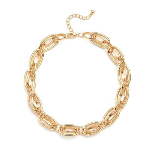 Gold Chunky Necklace for Women: Trendy Choker Chain Necklace Statement | Amazon (US)