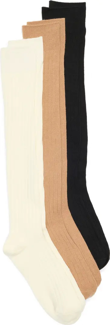 3-Pack Rib Knee High Socks | Nordstrom Rack
