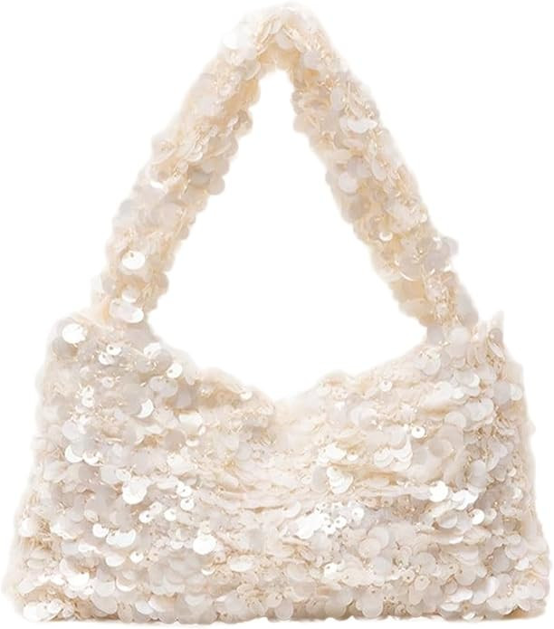 Floerns Women's Elegant Shiny Sequin Hobo Bags Sparkly Summer Party Cute Mini Handbag | Amazon (US)
