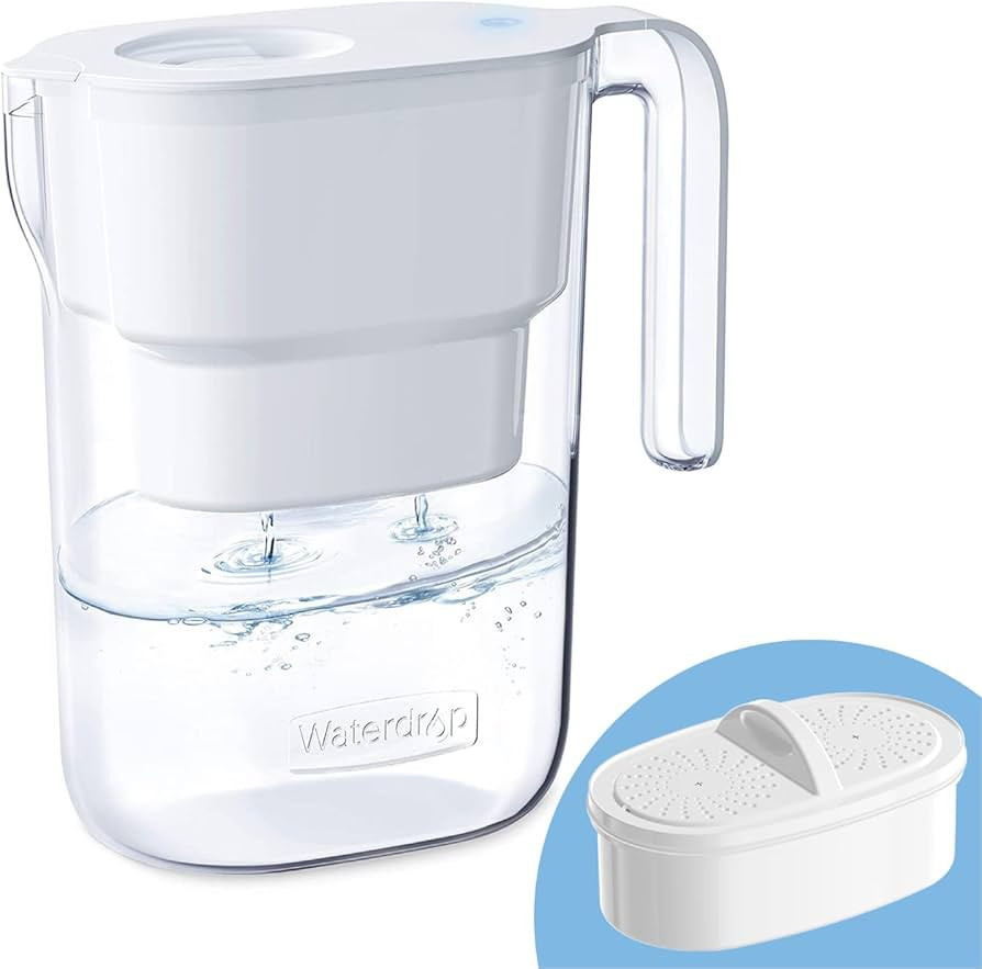 Waterdrop Water Filter Pitcher with 1 Filter, 5X Times Lifetime, Lasts 200 Gallons, for Fridge an... | Amazon (US)