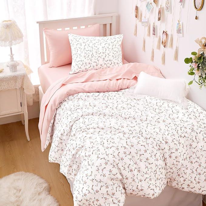 Wake In Cloud - Floral Comforter Set, Coquette Cottagecore Aesthetic Cute Flower Pattern for Wome... | Amazon (US)