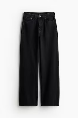 Harper High Rise Wide Leg Jeans - Dark denim gray - Ladies | H&M US | H&M (US + CA)