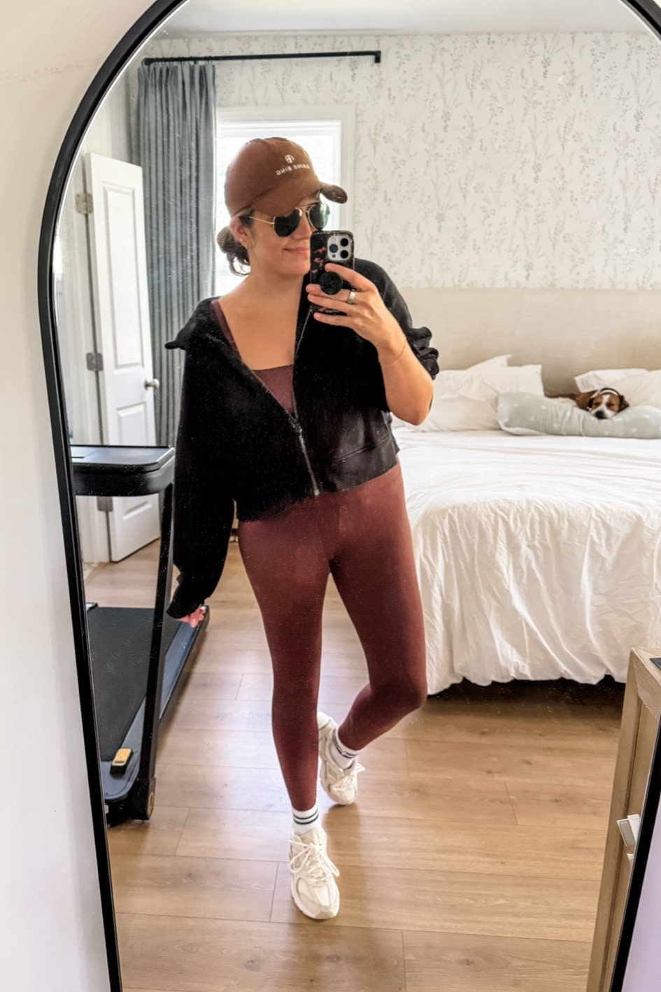 Fall mom outfits. Size 8 fall fashion. Brown leggings set with zip up hoodie. All true to size. 

#LTKFitness #LTKActive