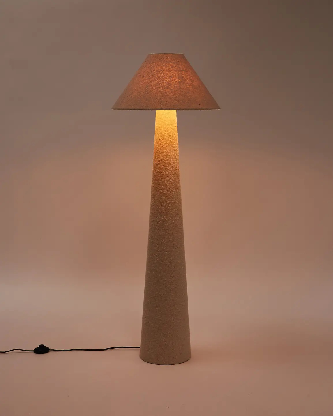 Alma White Boucle Floor Light | Oliver Bonas (Global)