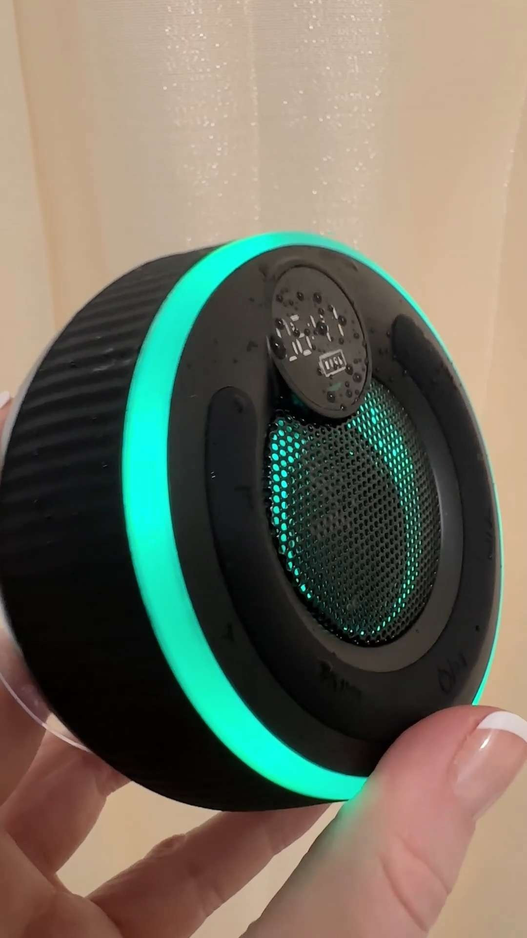 🎵🚿 Obsessed with this Bluetooth shower speaker! The sound quality is surprisingly powerful for such a compact speaker, and I love that it's IPX7 waterproof so I can listen to my favorite playlists, podcasts, and audiobooks while getting ready. The fun RGB lights, strong suction cup, and long battery life make it perfect for the shower, pool, beach days, or even camping adventures! ✨💦

#LTKFindsUnder50 #LTKTech #LTKLifestyle #LTKGiftGuide

#LTKmorningroutine #LTKHome #LTKSaleAlert