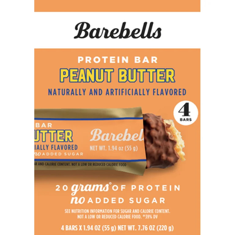 Barebells Peanut Butter Protein Bar 55g 4pk | Walmart (US)