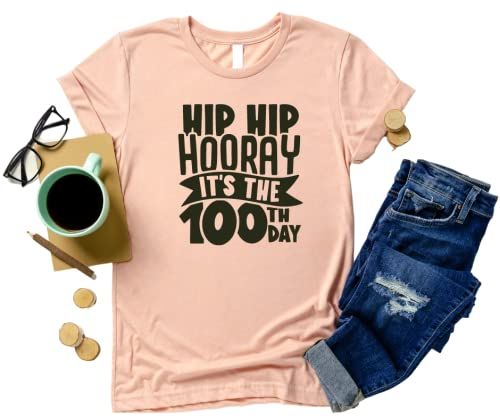 Hip Hop Hooray It's The100th Day Shirt, 100 Days Of School Shirt For Teacher, Cute 100th Day of Scho | Amazon (US)