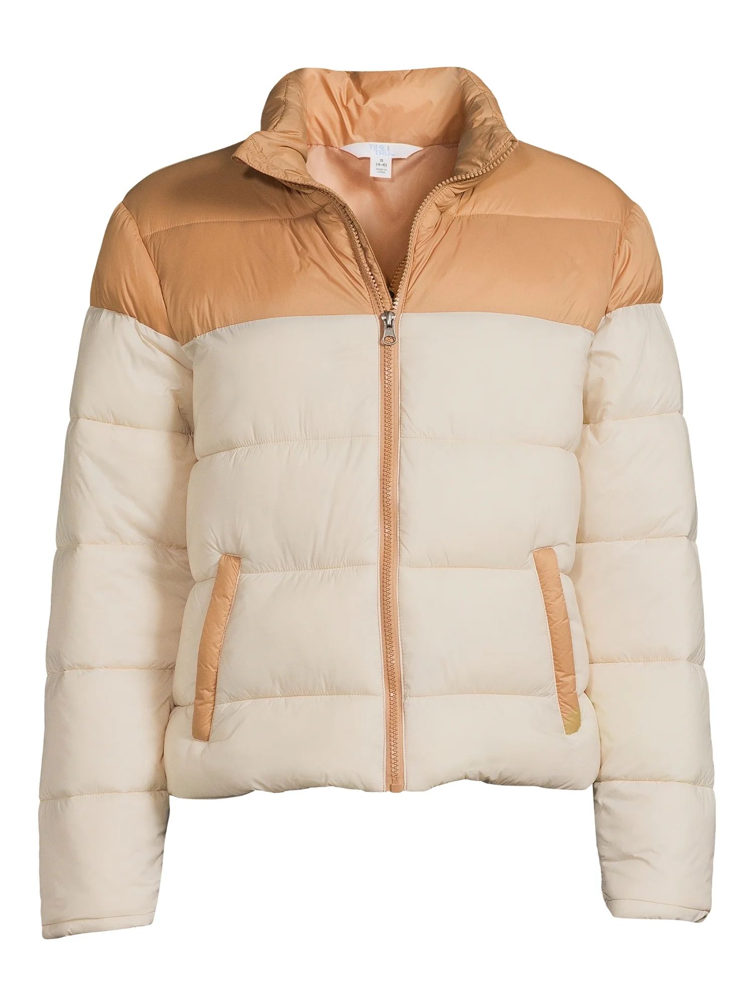 Time and Tru Women's and Plus Puffer Jacket - Walmart.com | Walmart (US)