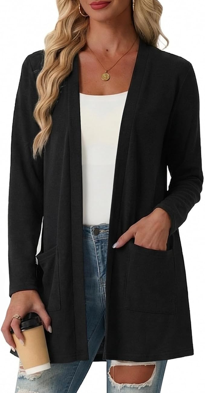 Lepunuo Lightweight Cardigan Sweaters for Women Long Sleeve Cardigans | Open Front Casual Cardiga... | Amazon (US)