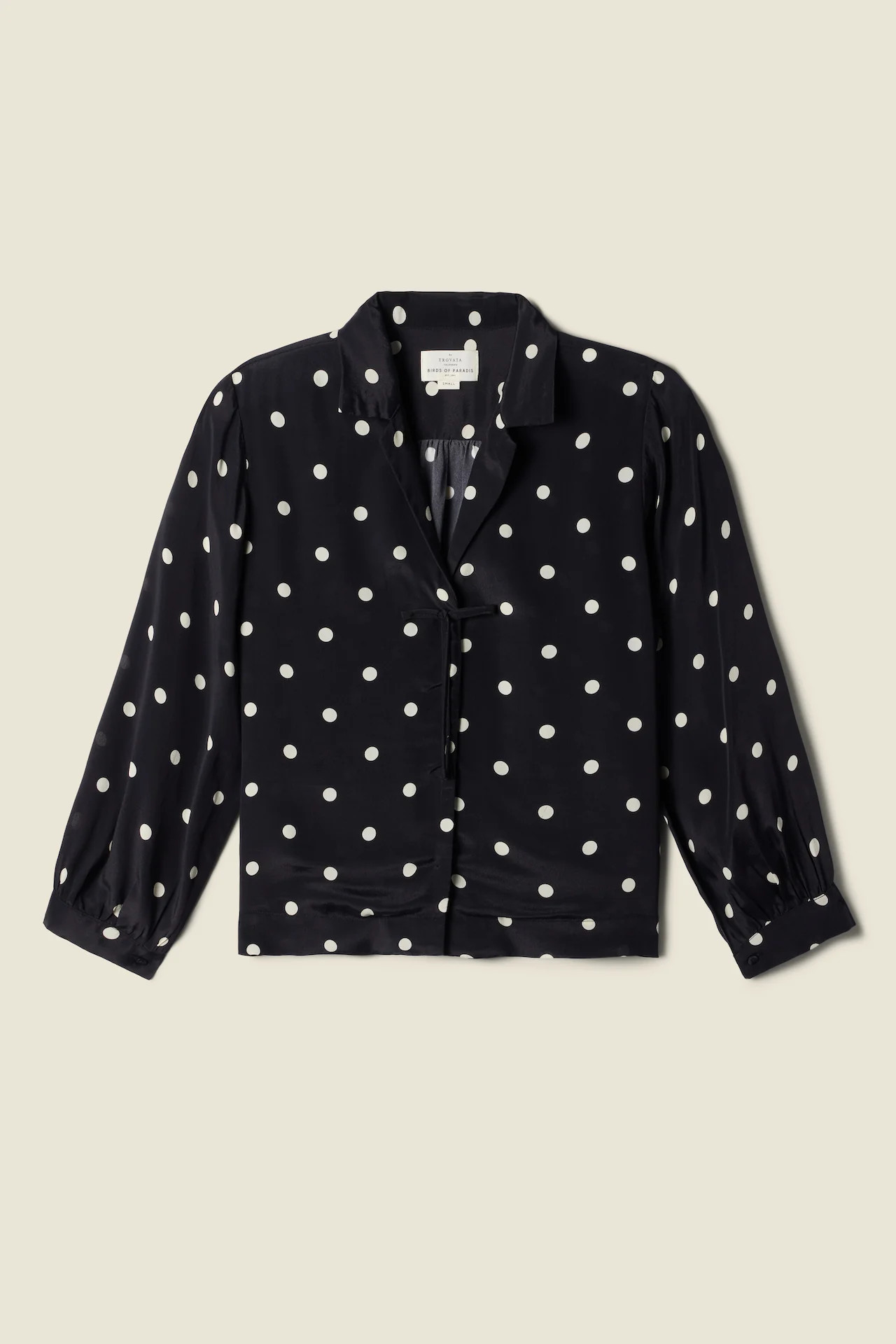 Yvonne Blouse Black Polka Dots | TROVATA