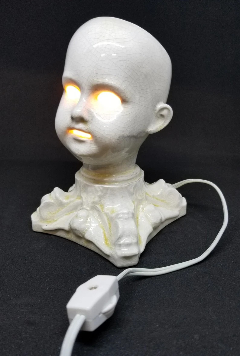 The Original Creepy Doll Head Lamp. - Etsy | Etsy (US)
