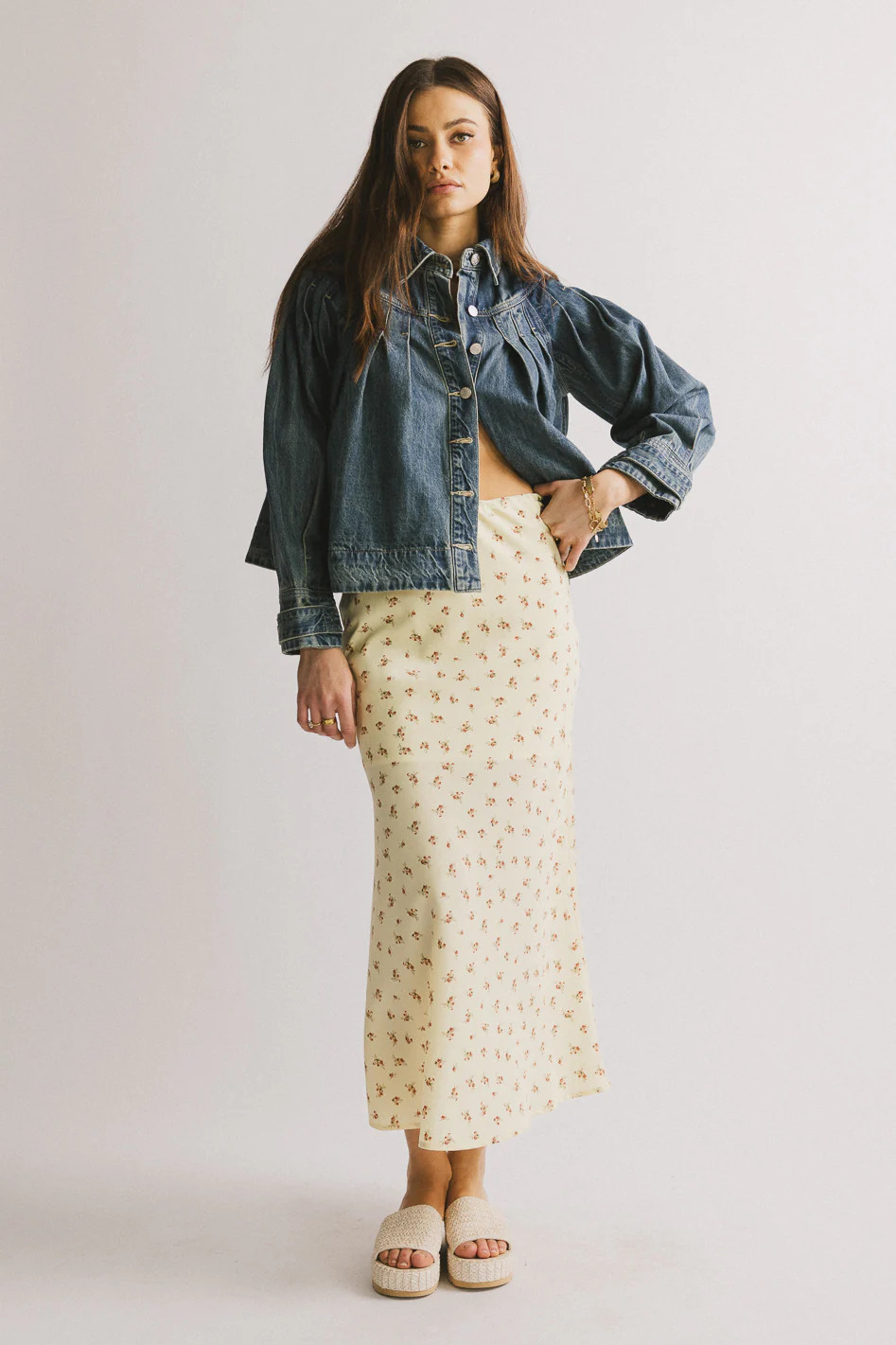 Royal Floral Midi Skirt - FINAL SALE | Böhme US