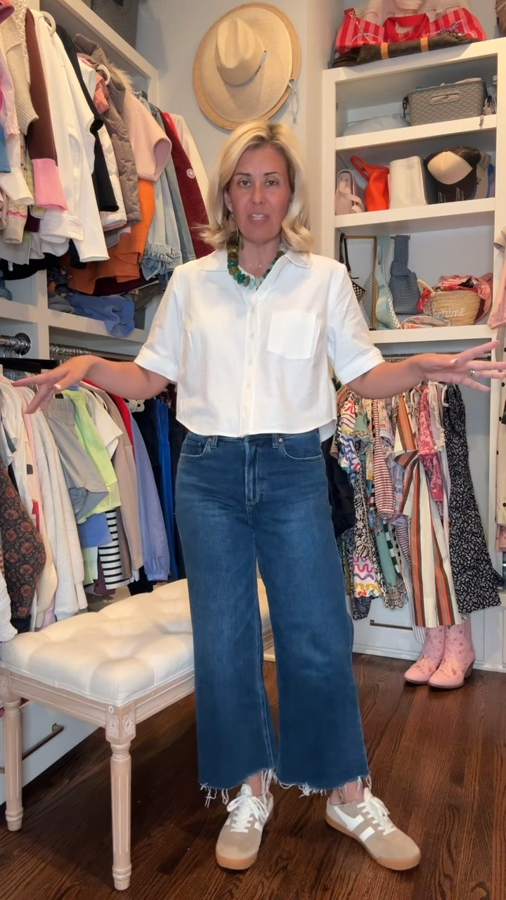 Just a classic look that never goes out of style! A white top and jeans never disappoints. 

Top - small 
Jeans - 26P
Sneakers - 8 tts 

@Anthropologie 
#anthropartner

#LTKdayinmylife #LTKOver40 #LTKmorningroutine