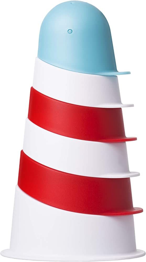 Ubbi Lighthouse Stacking Cups Bath Toys, Includes 6 Cups, Toddler Bathtub Toys, Dishwasher Safe T... | Amazon (US)