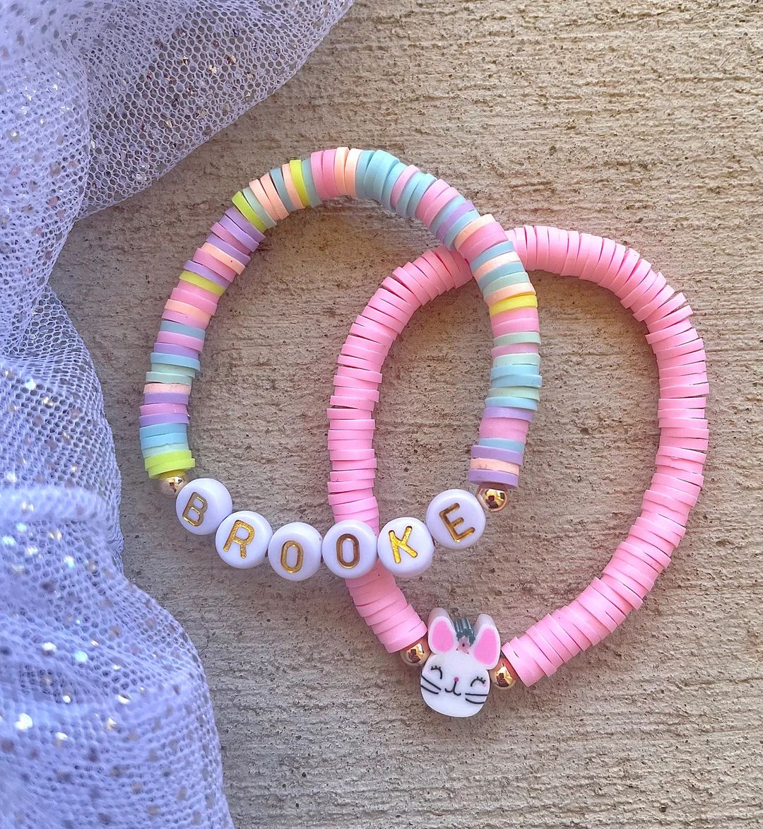 Kids easter gift, easter basket gift, personalized gift, kids jewelry, kids bracelet, , personali... | Etsy (US)