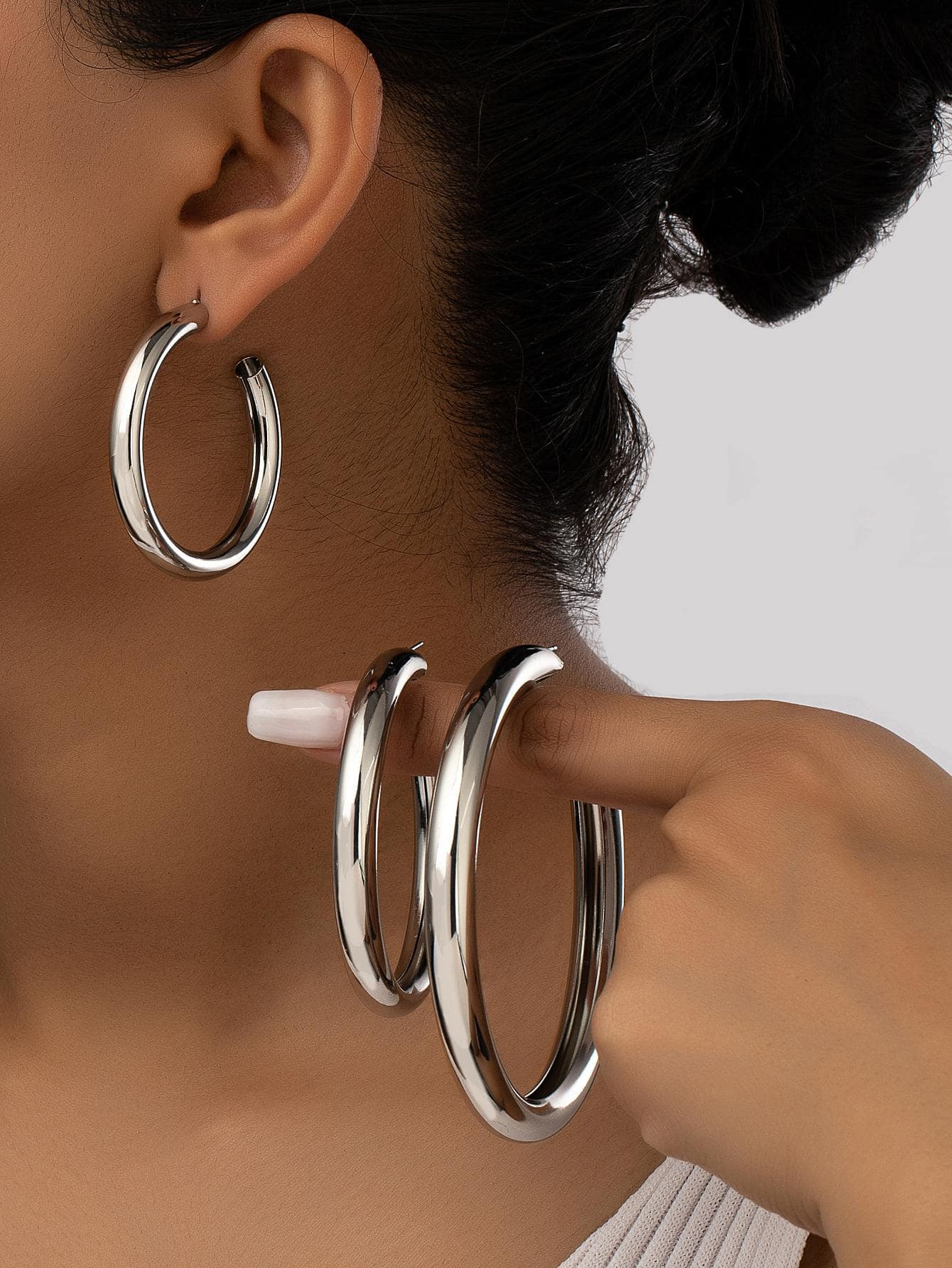 6pcs/set Minimalist Hoop Earrings | SHEIN