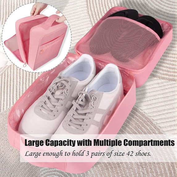 Travel Shoe Bags, 2 Pcs of Shoe Organizers Set for Suitcase, Hold 3 Pair of Shoes, Waterproof Sho... | Walmart (US)