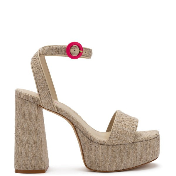 Dolly Sandal In Natural Raffia | Larroude